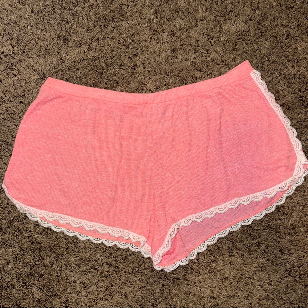 Victoria's Secret Pink Sleep Shorts with Lace Trim